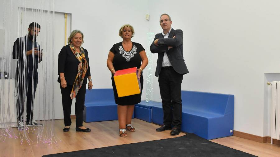 Durant la inauguració de l’Aula dels Somnis de l’Escola Rubió i Ors, divendres passat. FOTO: a. gonzález.