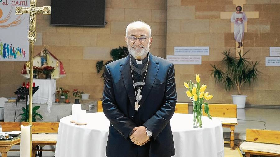 El Cardenal de Rabat, Cristóbal López, en su visita a la Parroquia Sant Bernat Calvó de Reus el pasado 1 de marzo. foto: fabián acidres