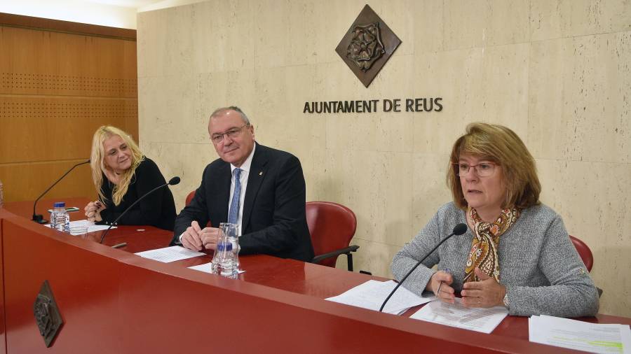 Imatge de la roda de premsa celebrada aquest dimarts a l'Ajuntament de Reus. Foto: Alfredo González