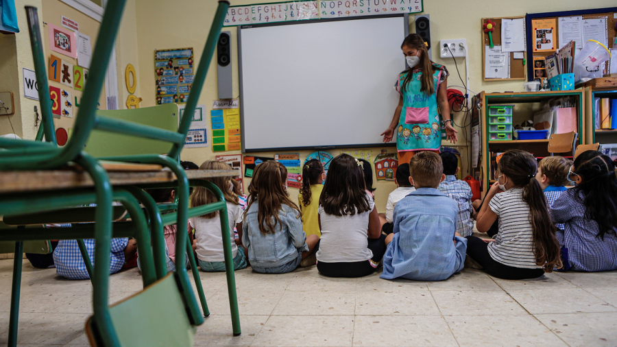 Niños en el aula. FOTO: EFE