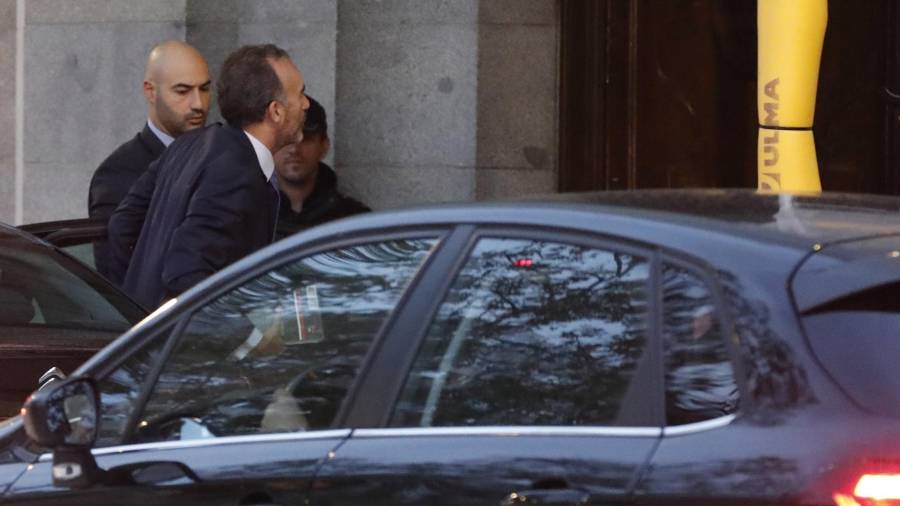 El presidente del TS, Manuel Marchena, esta mañana a su llegada al tribunal. Foto: EFE
