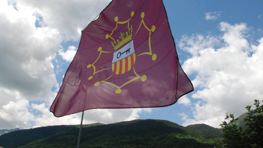 Imagen de la bandera de la Val d'Aran. Foto: Conselh Generau d'Aran