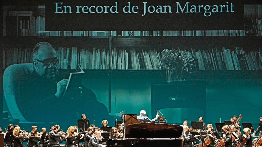 Un moment de l’homenatge a Joan Margarit, al Gran Teatre del Liceu de Barcelona. Foto: Gran Teatre del Liceu