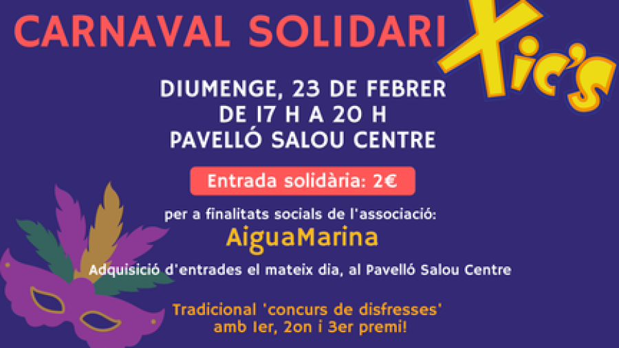 Imagen del cartel solidario del Carnaval Xic's. FOTO: www.salou.cat