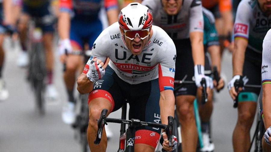 Alexander Kristoff, celebrando su triunfo en la primera etapa del Tour de Francia. Foto: EFE