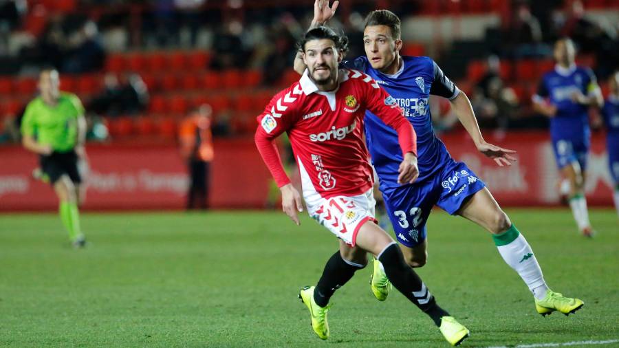 Pipa en el día de su debut con el Nàstic ante el Córdoba. Foto: Pere Ferré