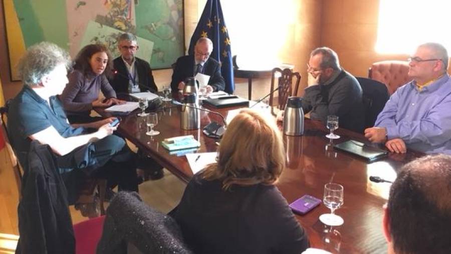 Reunió de treball del Síndic de Greuges de Catalunya, Rafael Ribó, amb diputats al Congrés. FOTO: ACN