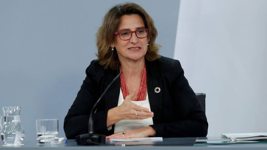 La ministra para la Transición Ecológica, Teresa Ribera, ayer. FOTO: EFE