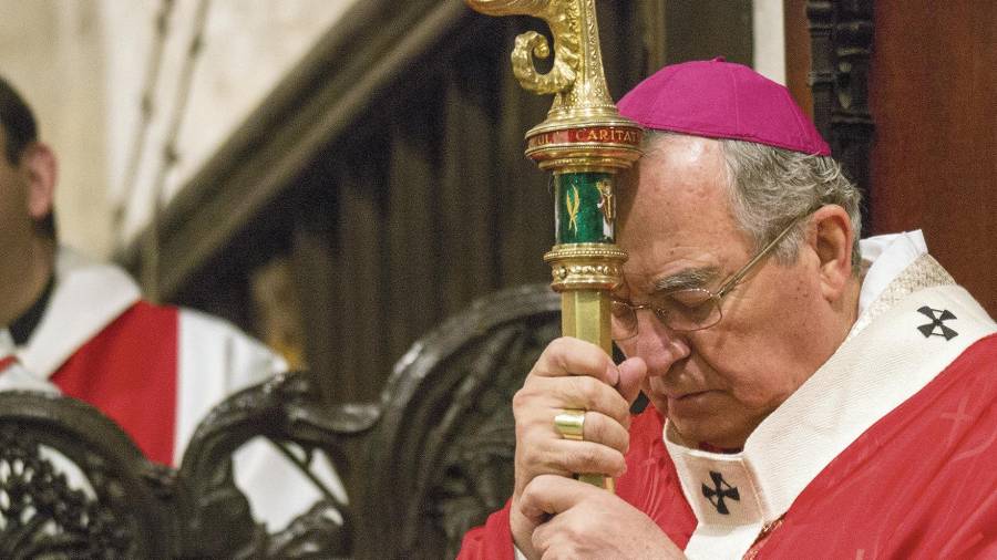 El arzobispo de Tarragona, Jaume Pujol, durante una ceremonia el pasado 21 de enero. FOTO: Arquebisbat de Tarragona