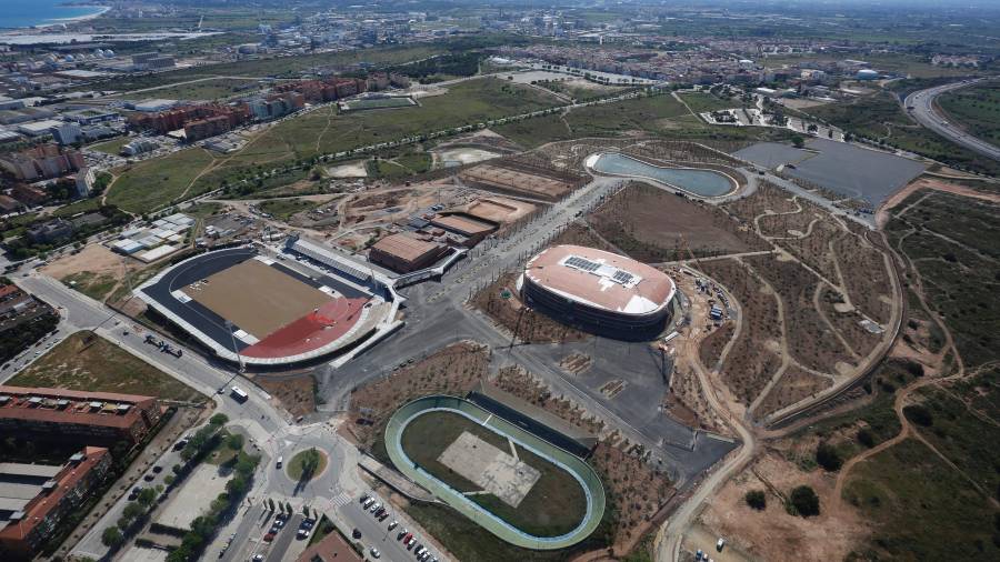 Imagen aérea del Anillo Mediterráneo de Campclar, la zona que se convertirá en el epicentro de los Juegos y que cuenta con las principales instalaciones. Foto: Pere Ferré