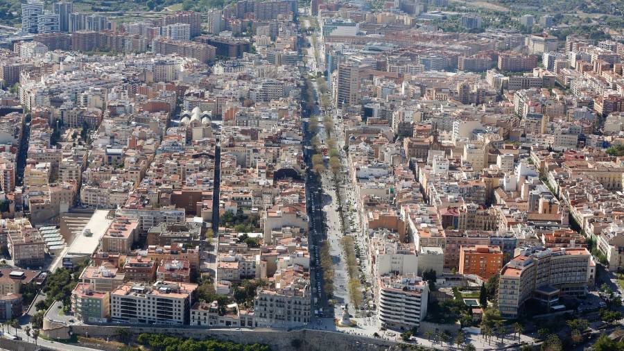 Vista aérea de la Rambla Nova de Tarragona