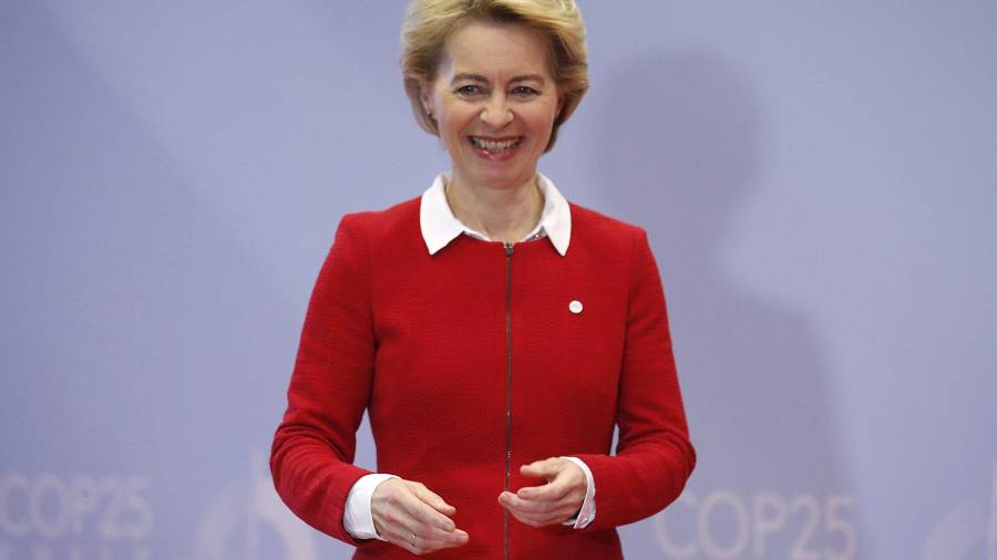 La presidenta de la Comisión Europea, Úrsula von der Leyen, la semana pasada en Madrid. FOTO: EFE