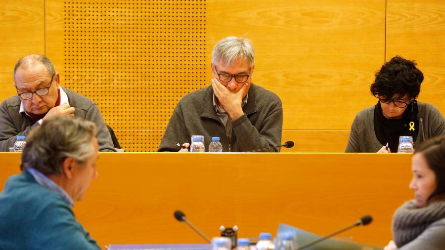 El alcalde Eduard Rivira en el último pleno celebrado en el Ayuntamiento. FOTO: Pere Ferré