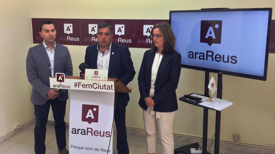 El máximo responsable de Ara Reus, Jordi Cervera, durante la rueda de premsa celebrada este martes. Foto: F.G.