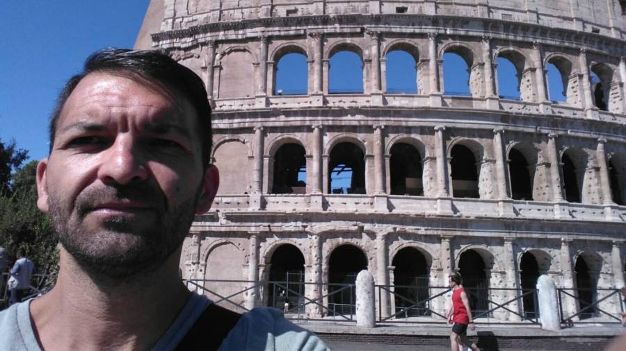 Selfie del tarraconense Ignacio Pérez en Roma