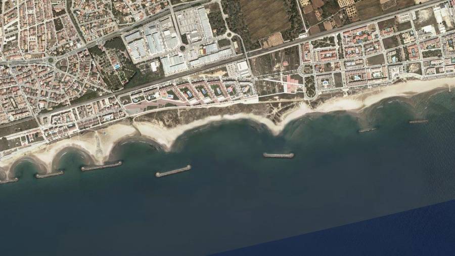 Montaje de cómo quedarían las playas con la propuesta escogida por Endesa.