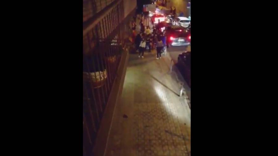 Captura de pantalla del vídeo on es pot veure l'agressió.