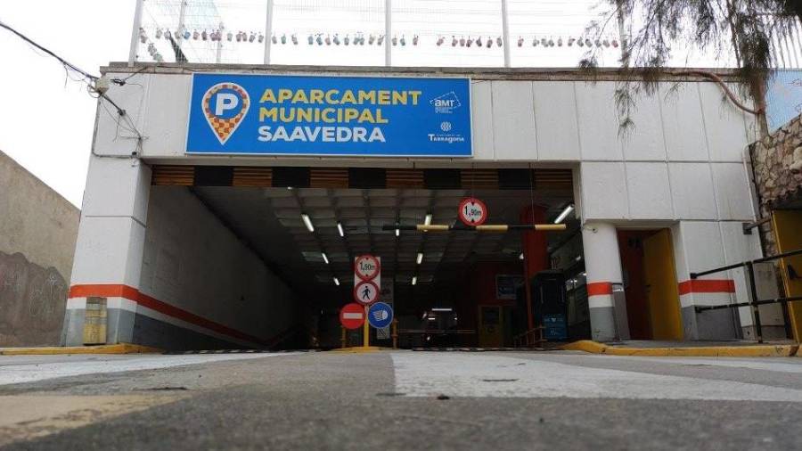 Imatge de l'entrada a l'aparcament Saavedra. Foto: Cedida