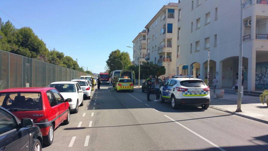 El accidente en la calle Jaume Soler de Calafell.