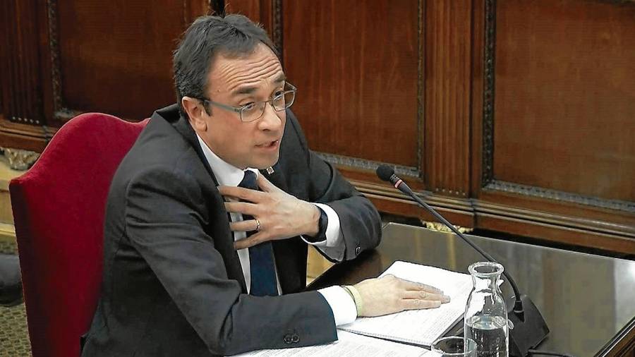 Josep Rull, en una imagen reciente declarando ante el Tribunal Supremo. FOTO: EFE