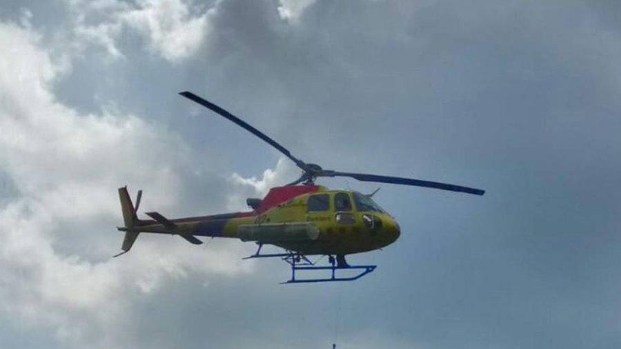 El hombre fue llevado en el helicóptero de los GRAE al CAP de Mont-roig.