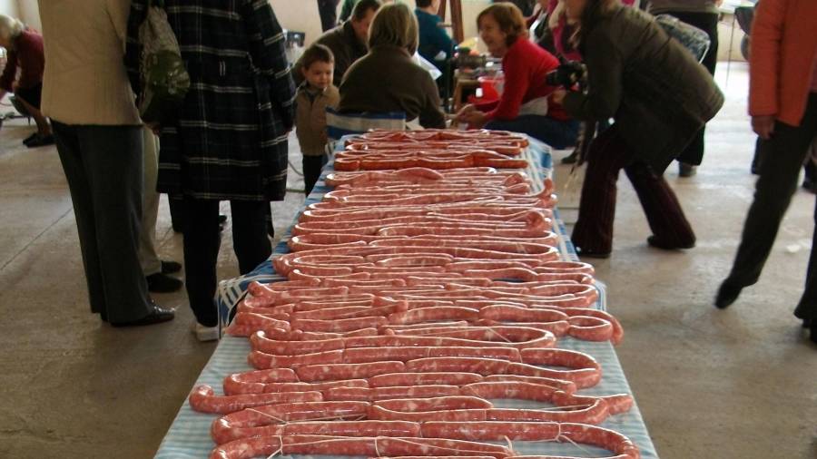 Imatge de la festa del mandongo de Bot, a la Terra Alta. Foto: Cedida