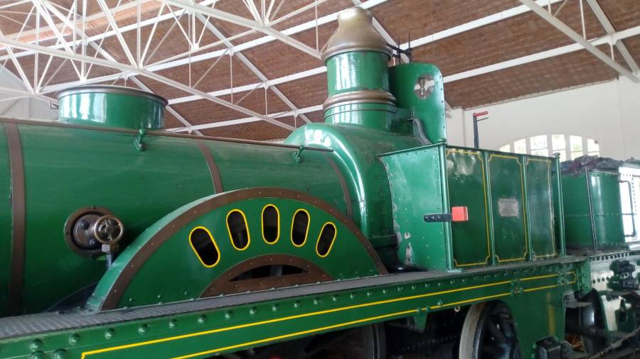 La locomotora 'Mataró', réplica de la de 1848 que unió Barcelona con la localidad que le da nombre.