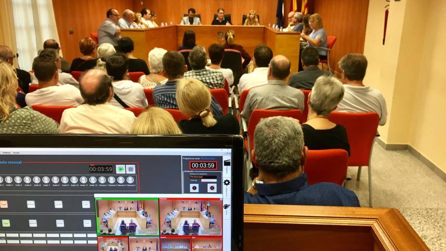 Imatge del plenari d'aquest dijous 5 d'octubre a Roda de Berà.