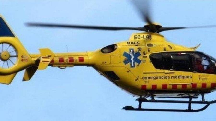 Rescatan con helicóptero a una mujer herida en una montaña de Sant Carles de la Ràpita. Foto: DT