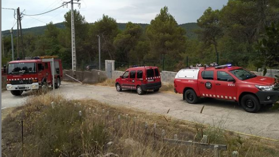 El foc s'ha localitzat a la urbanització Ranxos de Bonany. Foto: Bombers de Santa Coloma de Queralt