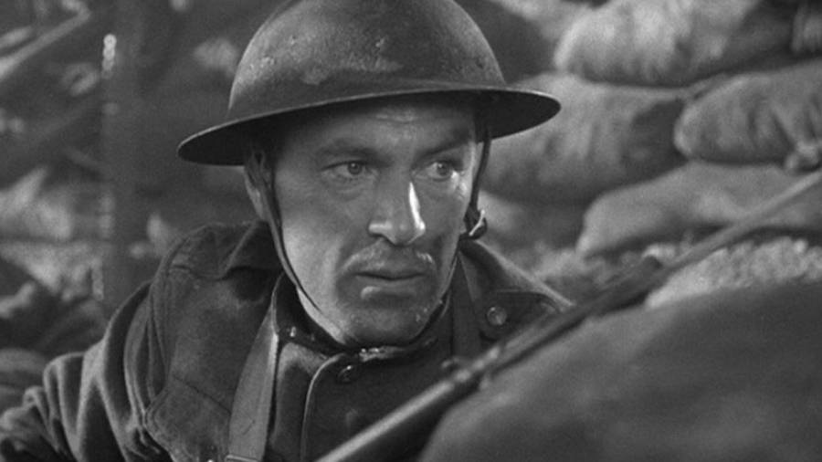 Gary Cooper en una famosa escena de la pel·lícula Sergent York.