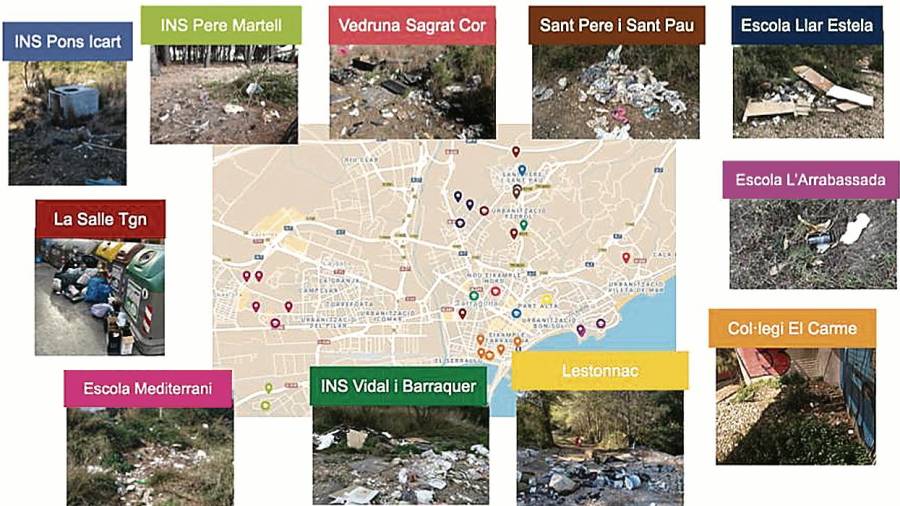 Las 'escuelas verdes' salen a la caza de la basura que se deja fuera de lugar en Tarragona