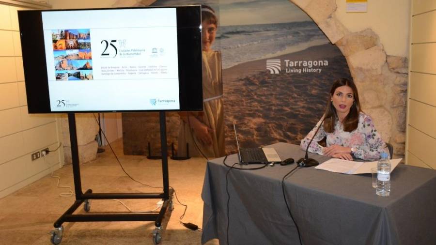 La concejal Inma Rodríguez presentó el calendarios de actos que Tarragona celebrará junto a otras ciudades españolas. FOTO: cedida