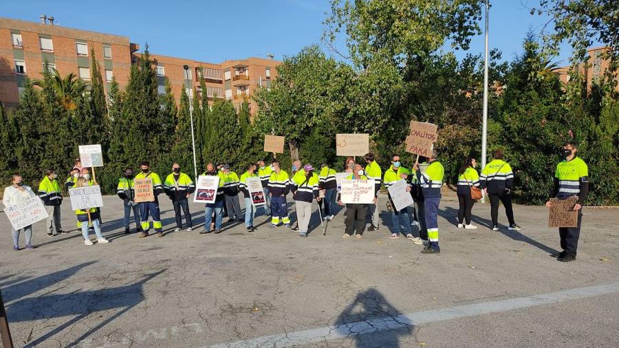 Protesta de los trabajadores de Bergé.
