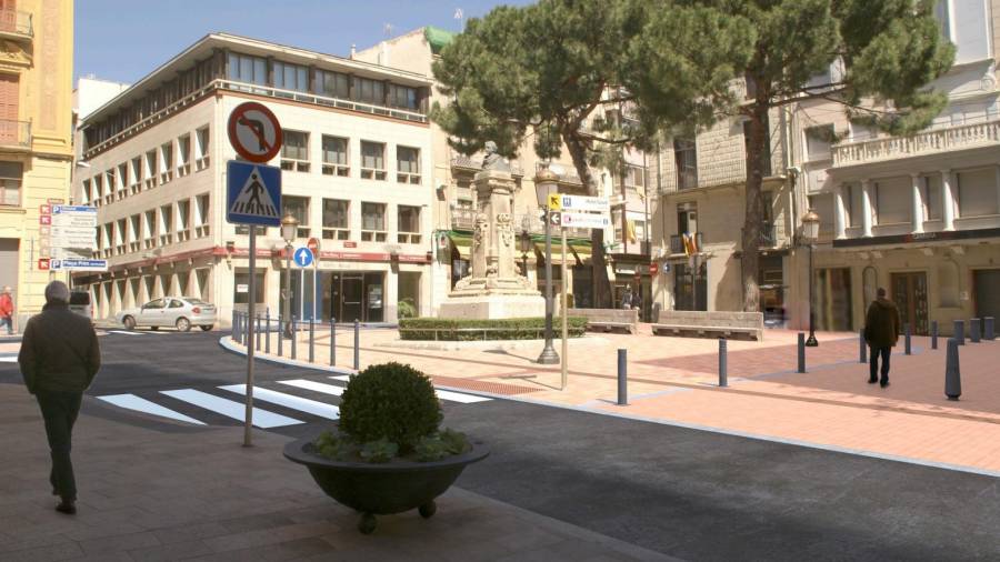 Imagen virtual de cómo quedará la plaza Catalunya tras la segunda fase de la remodelación.