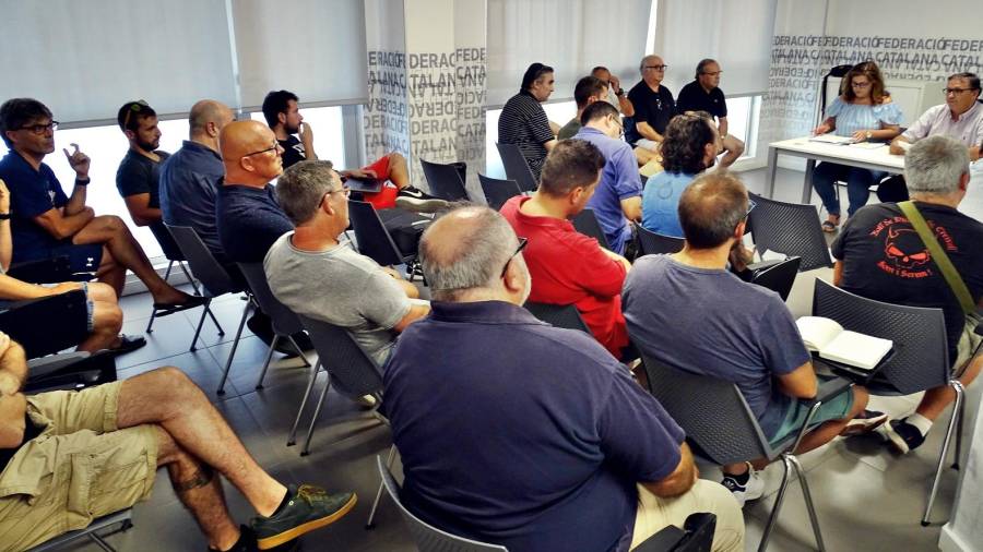 Imagen de la reunión en la delegación de la FCF en Tarragona. FOTO: FCF