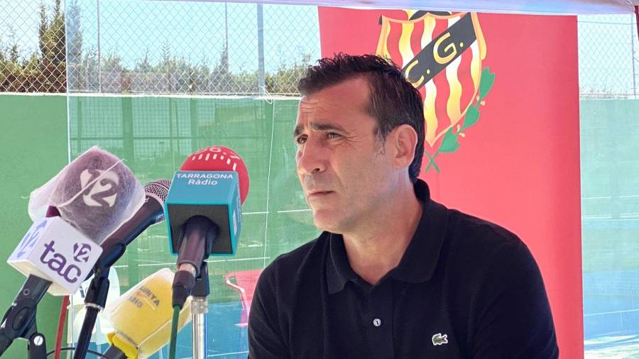 Raül Agné fue presentado como nuevo entrenador del Nàstic. Foto: Alfredo González