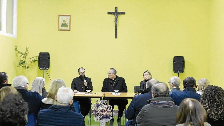 El arzobispo Jaume Pujol asistió este martes, 29 de enero, a la presentación de la futura capilla. FOTO: Alba Mariné