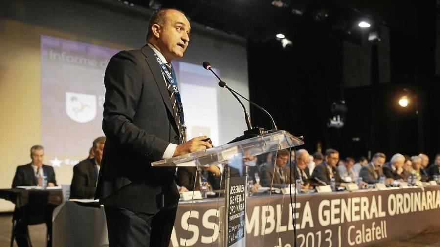 Andreu Subies, durante una asamblea de la Federació Catalana de Futbol. FOTO: DT