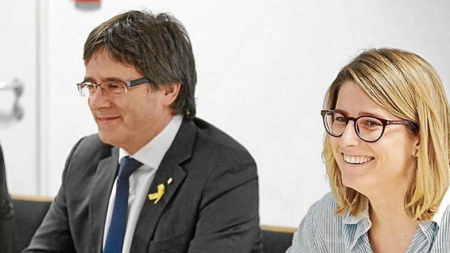 La portaveu de JxCat, Elsa Artadi, va assegurar ahir que Puigdemont serà investit president «ara o més endavant, això és segur». Foto: EFE