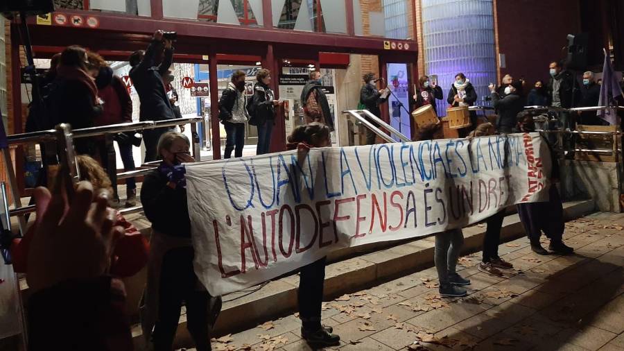 Manifestación unitaria del Camp de Tarragona por el 25-N, este jueves por la tarde en Reus. Foto: ERC Reus
