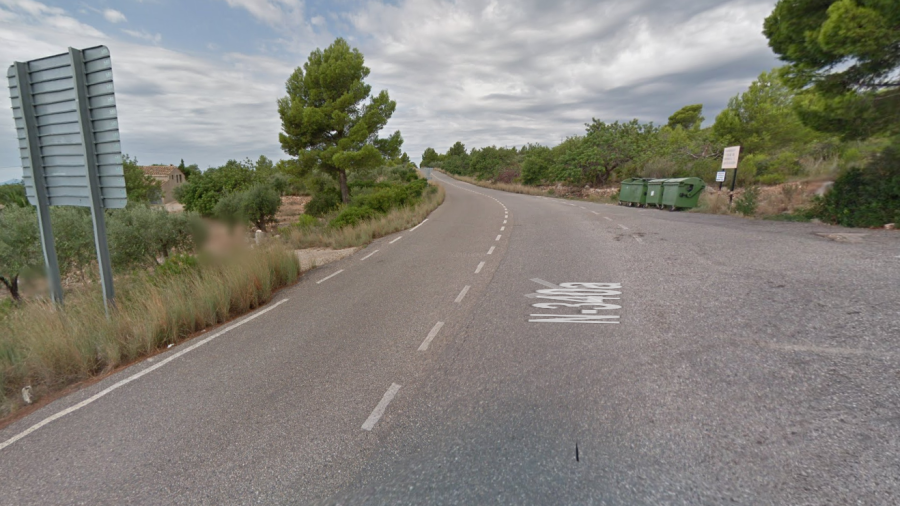 L'accident ha tingut lloc a l'antiga N-340, entre l'Ametlla i el Perelló. Foto: Google Maps
