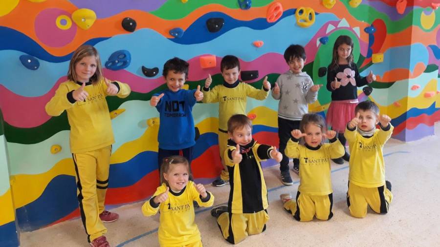 El rocòdrom de l'escola Sant Pau de Tarragona està pensat per nens entre 2 i cinc anys.