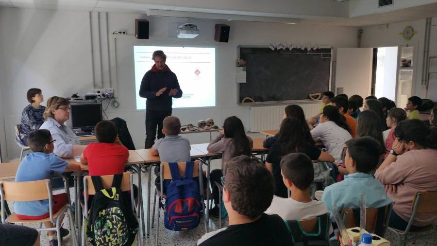 Una sessió anterior del programa IPHES en las escuelas, en aquest cas a Montblanc. FOTO: IPHES