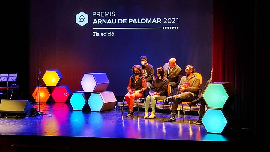 Un moment de la gala dels Premis Arnau de Palomar celebrada el divendres a la nit. FOTO: CENTRE D’ESTUDIS RIUDOMENCS ARNAU DE PALOMAR