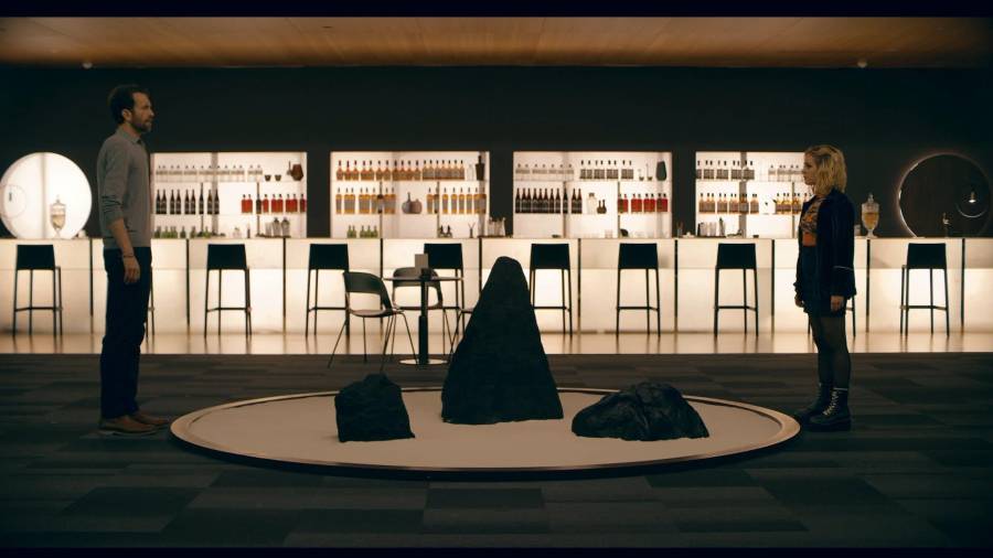 Grabación de la película ‘Cosmética del enemigo’, rodada en diciembre de 2019 en la sala Foyer Marià Fortuny de firaReus. FOTO: CEDIDA