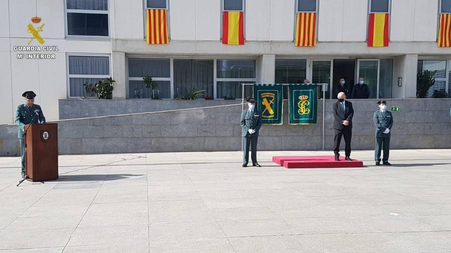 Imagen del acto de toma de posesión de la Comandancia de la Guardia Civil de Tarragona. Cedida