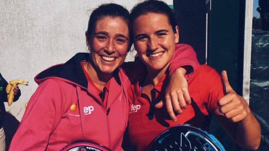 Marta Ortega y Ari Sánchez, tras clasificarse para la final. FOTO: Ari Sánchez