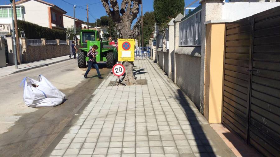Obras de mejora en calles de Segur.