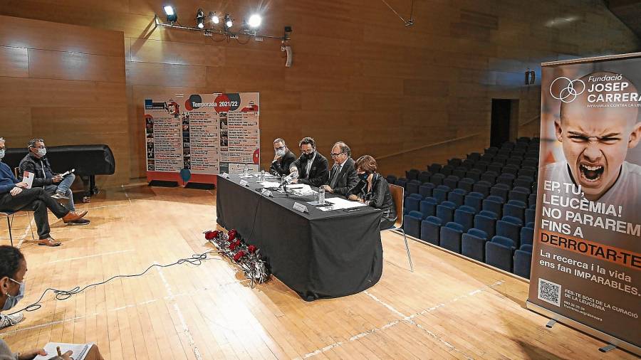 De izquierda a derecha, Alexis Gómez, Pere Segura, Antoni Garcia Prat y Àngels Poblet.Foto: àngel ullate